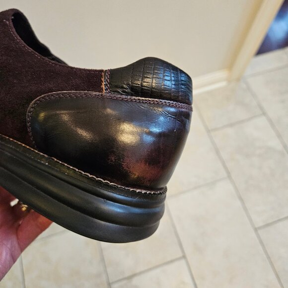 Donald Pliner Men's Erling Soft Suede Slip On Shoes, Brown, Sz 13 - Picture 15 of 16